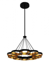 Kuzco Lighting Inc CH90833-BK/GD - Maestro 33-in Black/Gold LED Chandeliers